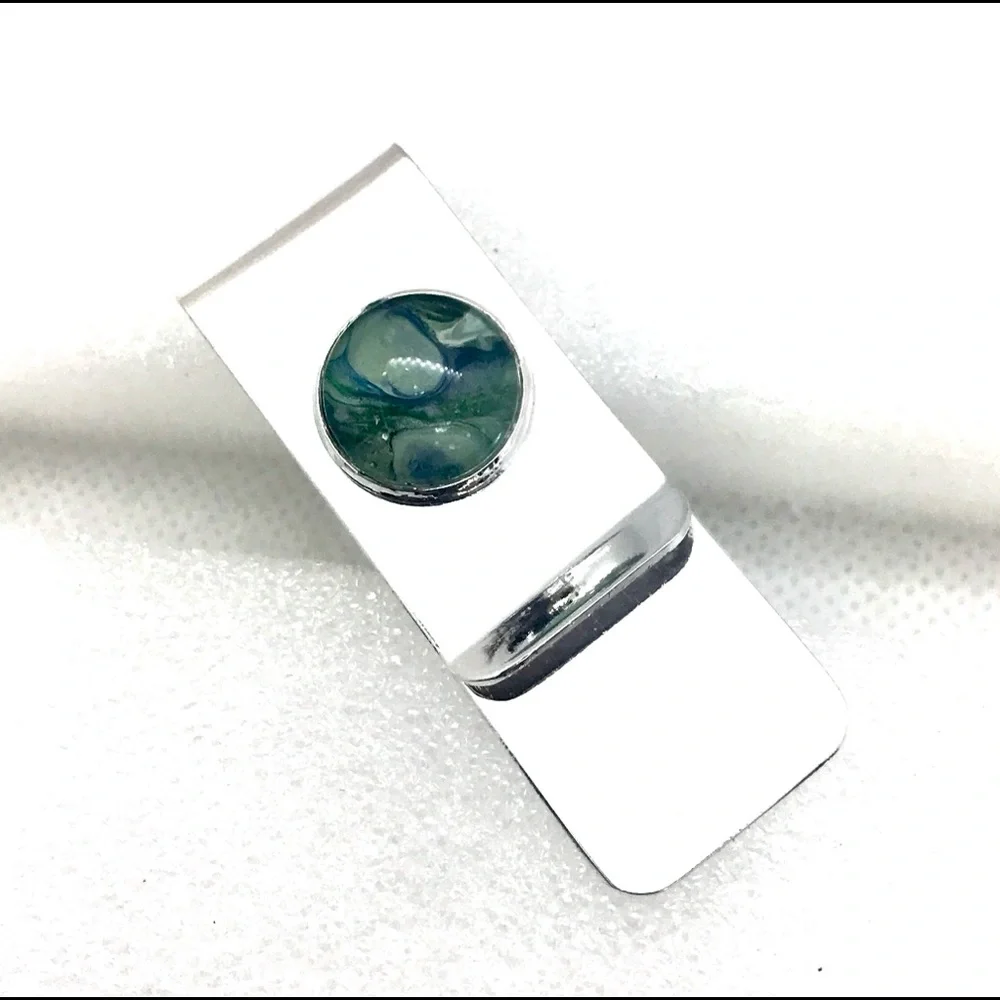 Handmade money clip silver plated
